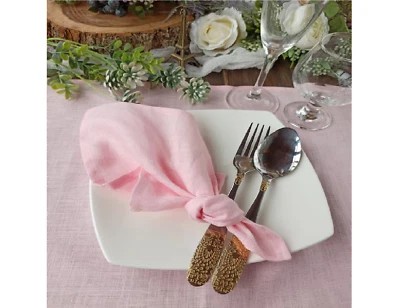 Pink Bulk Cotton of Napkin Set, 100% Cotton Cotton Solid Dinning table Napkin - Image 1 of 3