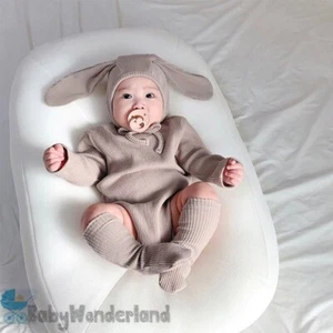 Baby 3 Pcs Girls Rabbit Cotton Long Sleeves One Piece Bonnet Costume Romper 0-2Y - Picture 1 of 10
