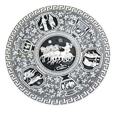 Spode Dios Griego Apolo en Carro Placa Negra Archivo Colección 10.5" Foto 1 de 2