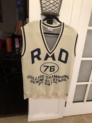 Urban Outfitters Knit Sweater Vest Tunic SZ Large College High-Low Hem - Image 1 of 4