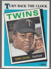 TONY OLIVA 1989 Topps #665 Turn Back the Clock Error Variation Missing Copyright