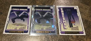 2024 Panini Minecraft Ender Dragon #19 Cubic  Foil  +  Normal Enderman #28 - Picture 1 of 2