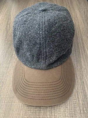 Vintage Woolrich Wool & Viscose Blend Baseball Cap Hat Grey Hunters Hat XL — 第 1/4 张图片