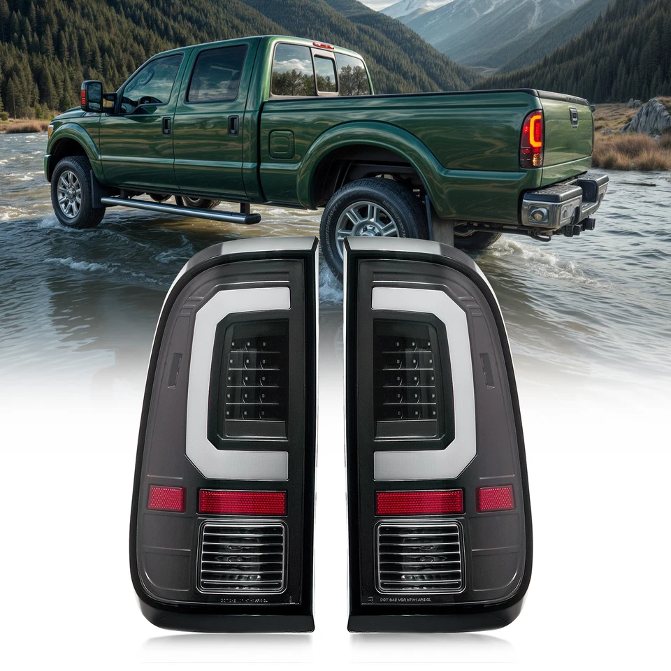 LED Tail Lights for 2008-2016 Ford F250 F350 F450 F550 Super Duty SD Brake Lamps Foto 1 de 4