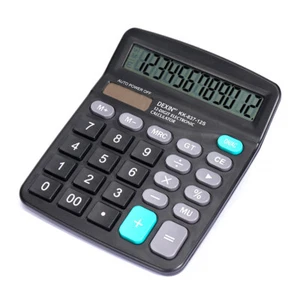 Desktop Calculator 12 Digit LCD Display Big Button Solar/Battery Dual Power - Picture 1 of 12