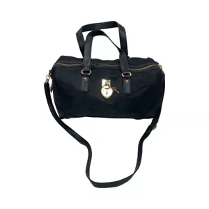 Juicy Couture Satchel Steffy Bag Black With Gold Heart Lock And Key - Picture 1 of 17