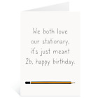 Happy Birthday 184 Greetings Card Funny Joke For Friend Stationary Lover