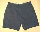 Casuals Roundtree And Yorke Size 46 Relaxed Fit Blue New Mens Flat Front Shorts