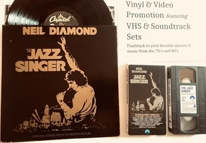 The Jazz Singer 1980 Movie VHS & Soundtrack Vinyl LP Neil Diamond - Picture 1 of 8
