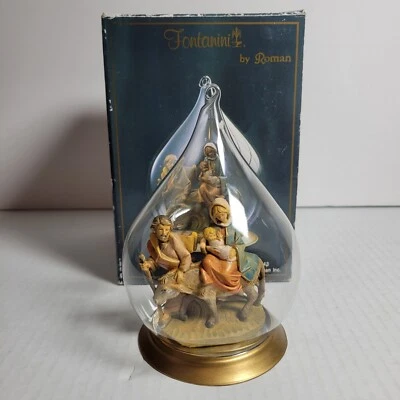 Belén Fontanini Vuelo a Egipto Vidrio Soplado Adorno de Navidad 1992 De Colección Foto 1 de 4