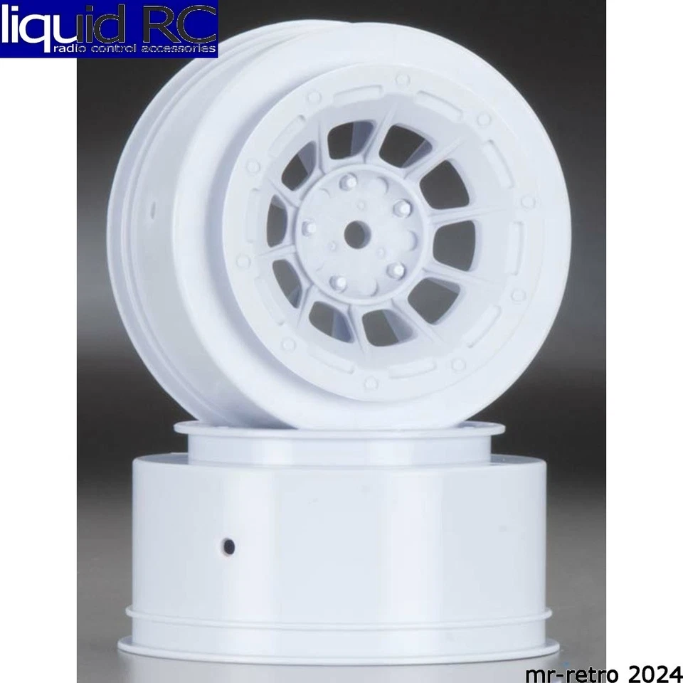 JConcepts 3350W Hazard Slash 2WD Front Wheel White (2) - Image 1 of 1