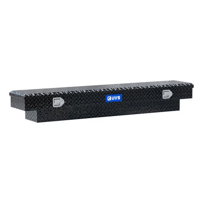 69in Toolbox Cargo Bed Storage Slim Line Crossover Tool Box UWS - Black Aluminum - Imagem 1 de 4