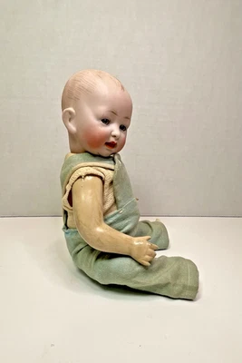 Antique 10 inch Hertel Schwab Co. Bisque Head Character Baby Boy Doll #151 - Image 1 of 4