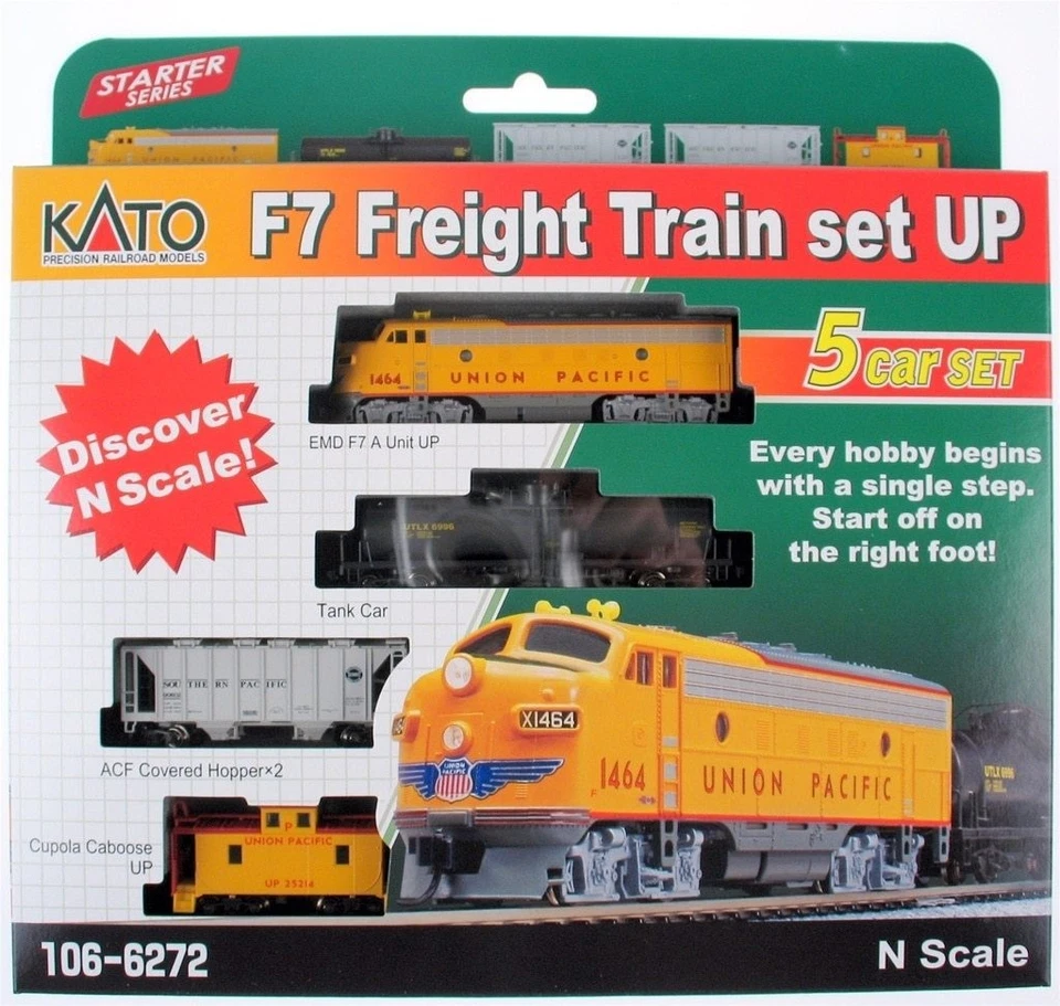 Kato 106-6272-DCC N Union Pacific F7 Freight Train Set w/DCC (Set of 5) - Image 1 of 1