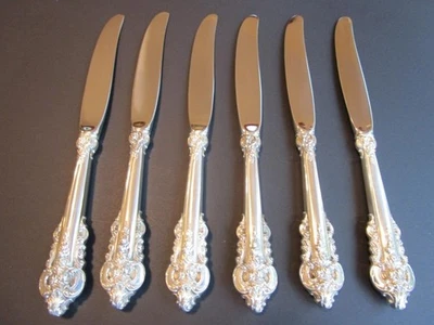 PRECIO POR 1* CUCHILLO DE CENA VERDADERO CUBIERTOS BARROCOS WALLACE GRANDE, 9 3/4" Foto 1 de 4