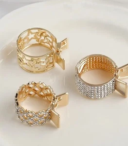 3 X Ponytail Holder Ring Hair Clip Dance Elegant Sturdy Gold - Picture 1 of 7