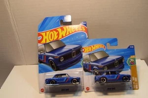 Hot Wheels 2025 - BMW 2002, blau, LOT OF 2 SHORT CARD & LONG CARD AS PICTURE - Bild 1 von 3
