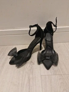 New Look High Heels Black Size 5 Women Stiletto Pointy Toe Prom Court RRP £35.99 - Picture 1 of 9