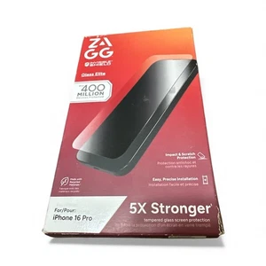 ZAGG InvisibleShield Glass Elite iPhone 16 Pro Screen Protector Ultra 5X Strong - Picture 1 of 2