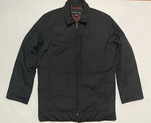 Kenneth Cole Reaction Mens Medium Black Full Zip Winter Puffer Long Jacket LINED - Picture 1 of 8