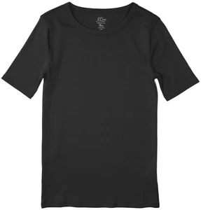 J.Crew - Women's XS - NWT Black Perfect Fit Elbow Sleeve Tee - Picture 1 of 1