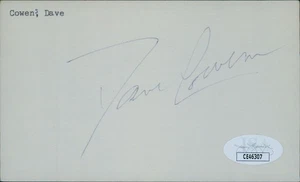 Dave Cowens Boston Celtics Signed 3x5 Index Card JSA Authenticated - Picture 1 of 2