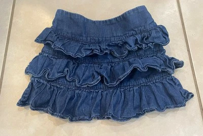 Falda con volantes azul Baby Gap 1969 niña pequeña talla 4 Foto 1 de 4