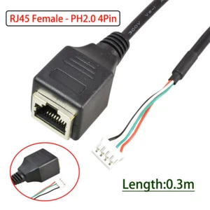 Cable de pantalla publicitaria hembra JST-PH2,0 mm 4 pines a RJ45 longitud 30 cm - Imagen 1 de 5