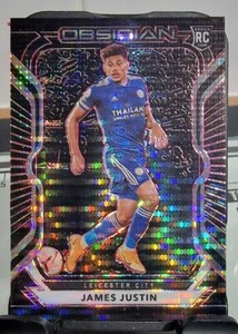 2020-21 Panini Obsidian - James Justin Rookie RC Card - Leicester City /28