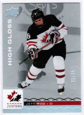 2017 UD TEAM CANADA JUNIORS JETT WOO #42 HIGH GLOSS PARALLEL UPPER DECK