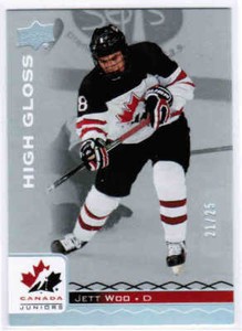 2017 UD TEAM CANADA JUNIORS JETT WOO #42 HIGH GLOSS PARALLEL UPPER DECK