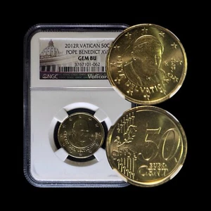 VATICAN CITY. 2012, 50 Euro Cents - NGC GEM - Pope Benedict, MS65, Rome 062 - Picture 1 of 5