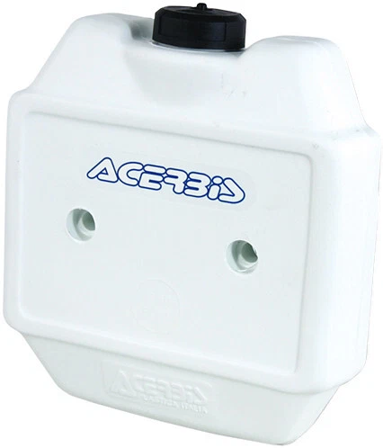 Acerbis - 2044020002 - Front Auxiliary Fuel Tank, 10in. x 9.5in. x 3in. - White - .8 gal.