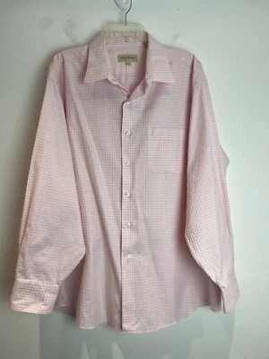 Camisa de vestir Tommy Bahama para hombre 17,5 34-35 rosa manga larga cuello abotonado Foto 1 de 4