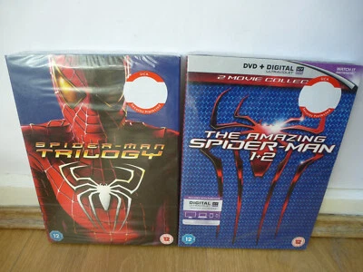 NEW SPIDER-MAN💥PENTALOGY 1,2,3DOUBLE TRILOGY5DVD💥TOBEY MAGUIRE&ANDREW GARFIELD - Image 1 of 4