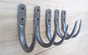 5 X AI WROUGHT IRON HAND FORGED OLD KITCHEN MEAT J BUTCHERS HOOK HANGING HANGER - Picture 1 of 2
