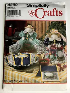 UNCUT Simplicity 8950 Bunny Casserole Canister Covers Umbrella & Mitt Zanten - Picture 1 of 2