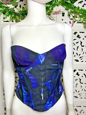 NWT White Fox Women's Don't  Stop Dreaming Sapphire Morpho Bustier Top Large - Image 1 of 4
