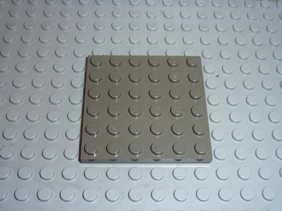 Plaque LEGO OldDkgray plate 6 x 6 ref 3958 / set 10019/7190/4720/7152/7204/6740. - Photo 1/1
