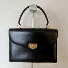 Bally Leder Handtasche schwarz authentisch aus Japan 0026