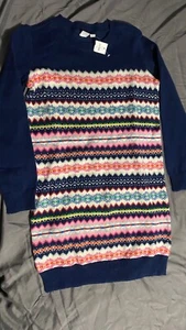 NWT gap Kids Girls fair isle Holiday Sweater dress sz XXL 14 - 16 Wool Blend - Picture 1 of 3