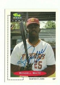 Rondell White 1991 Classic Best Sumter Flyers auto autographed signed card Expos