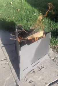 Holzfeuerstelle, 12", Tragetasche inklusive, Kohlenstoffstahl - Bild 1 von 6