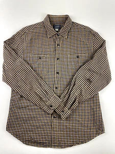 J. Crew New York Button Up Shirt Long Sleeves Men's L Plaid Brown - Picture 1 of 10