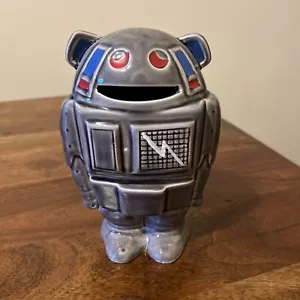 Rare Retro 1980's Vintage Metal Mickey Robot Ceramic Money Box with Stopper - Picture 1 of 6
