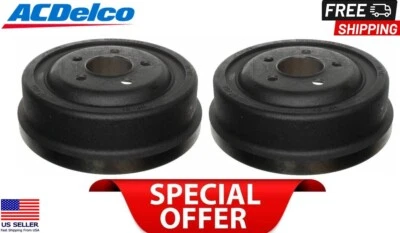 New 2 Rear Brake Drums OEM AcDelco 5 Lug for Chrysler Dodge Plymouth 10" Brakes - Image 1 of 4