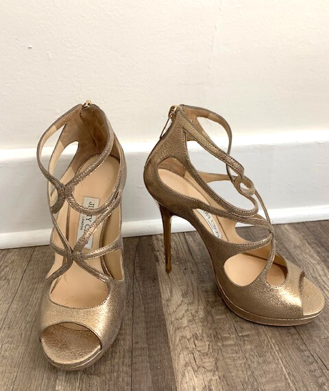 Jimmy Choo Gold Heels for Women for sale - eBay