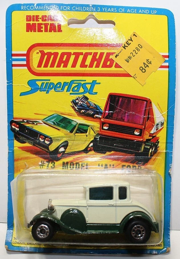 1976 Lesney Matchbox Superfast No. 73 White Green Model 'A' Ford England - Image 1 of 1