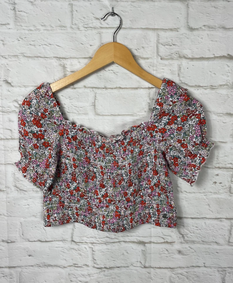 NUEVA Camisa Recortada Floral Roxy Niñas Talla Grande 12 Foto 1 de 4