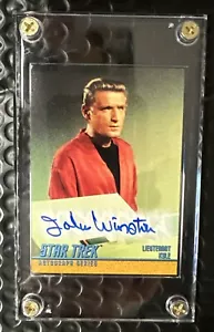 STAR TREK THE ORIGINAL SERIES SEASON 3 A63 JOHN WINSTON LT KYLE AUTOGRAPH d.2019 - Picture 1 of 4